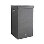 Fabric Tall Storage Bin with Lid – Breathable for Laundry & Bedding