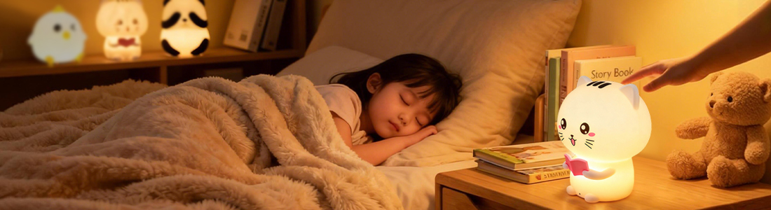 Smart touch light with AI voice interaction cat lamp