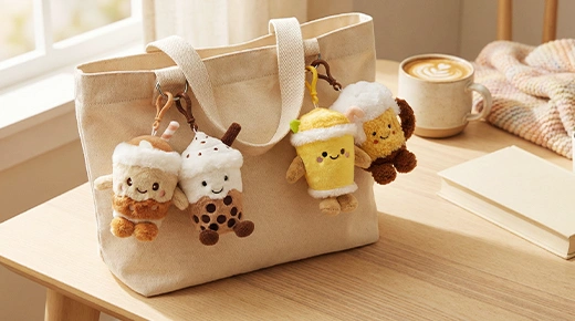 cute plush keychain design