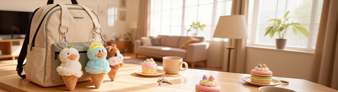 Ice Cream Series keychain plush toy banner
