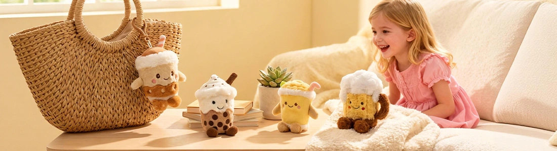 beer plush keychain banner