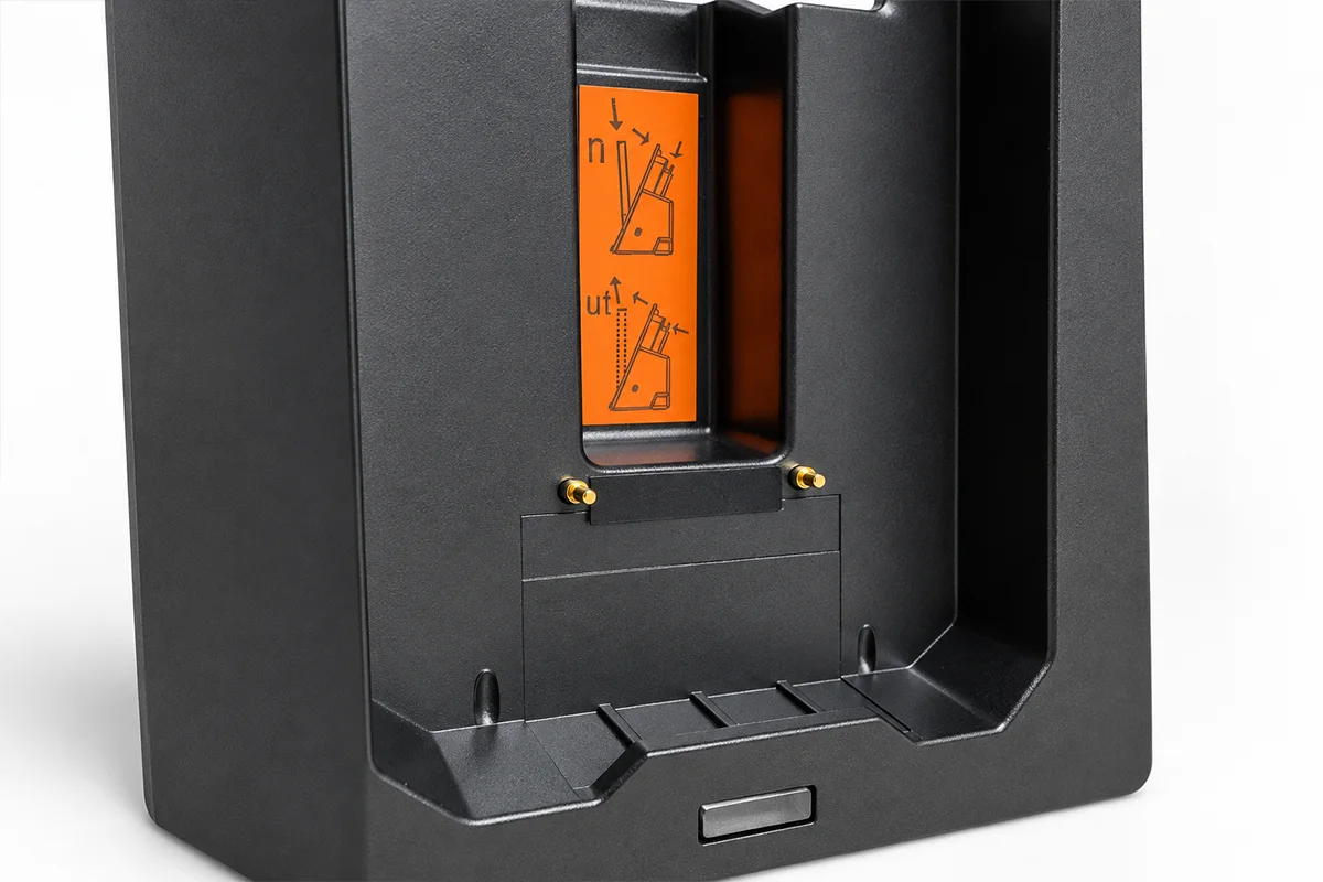 Pogo Pin contacts inside the W8008 pager charging cradle