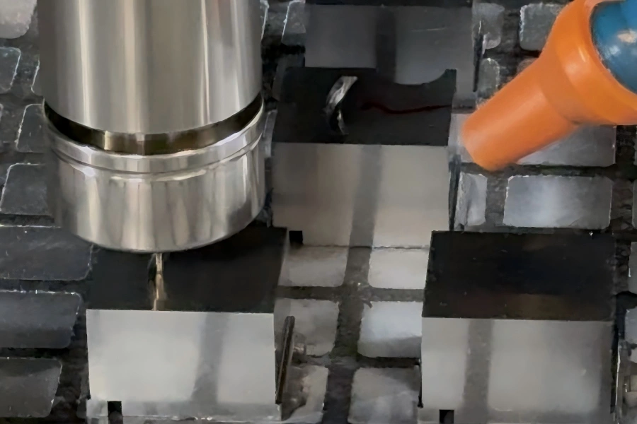 Tool Condition During Precision Surface Finishing Cutting tool working on machined surfaces during precision finishing