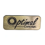 China Factory  Engraved Logo  Metal Plate Gold Brass Engraved Name Plates With Pins
