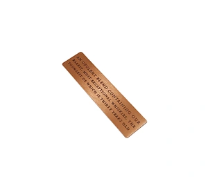 Custom Modern Style Metal Name Tag Brushed Brass Nameplates