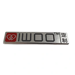 OEM Laser Etching Aluminum Nameplate, Brushed Finish Aluminium Tag With Color Infill for Consumer Product Branding