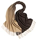 Wholesale AW Gradient Soft Pure Cashmere Knitted Scarves Popular  Pashmina Scarf