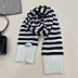 2025 Popular Stripped Scarf Oem/odm Soft Customized Knitted Wool Cashmere Scarf Women Fashion Warm Thick