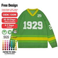 Custom Logo Design Fashion Thin Top Sweater V-Neck Knit Jersey for Soccer Football Basketball Breathable Knitwear for Summer