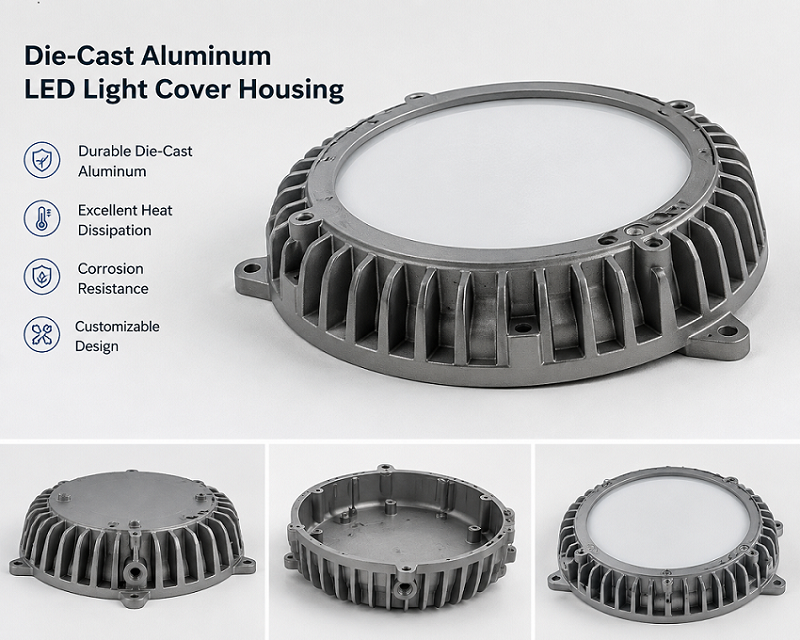 ADC12 die-cast aluminum LED light cover housing sample