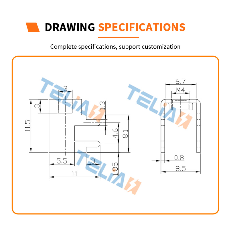 TLS44130 konektor terminal sekrup kuningan 50A PCB M4 arus tinggi dari Telian. Terbuat dari bahan kuningan premium, konduktivitas stabil, cocok untuk kabel PCB dan sambungan daya BMS.