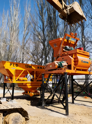 compact HZS25 fixed concrete plant
