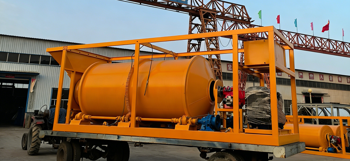 traction vehicle-mounted Recycled asphalt mixer small footprint