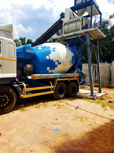 HZS60 high-efficiency stationary concrete plant