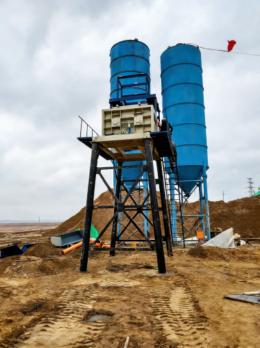 60m³/h static concrete batch plants