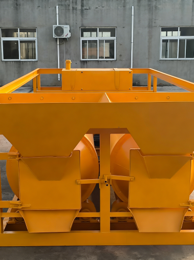 1 cubic dual-tank Recycled asphalt mixer with dust removal