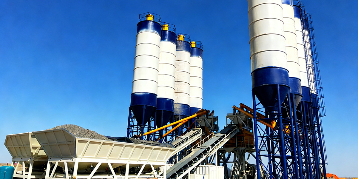 stationary concrete batching plant
