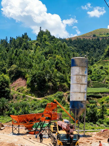 efficient HZS35 concrete mixing equipment