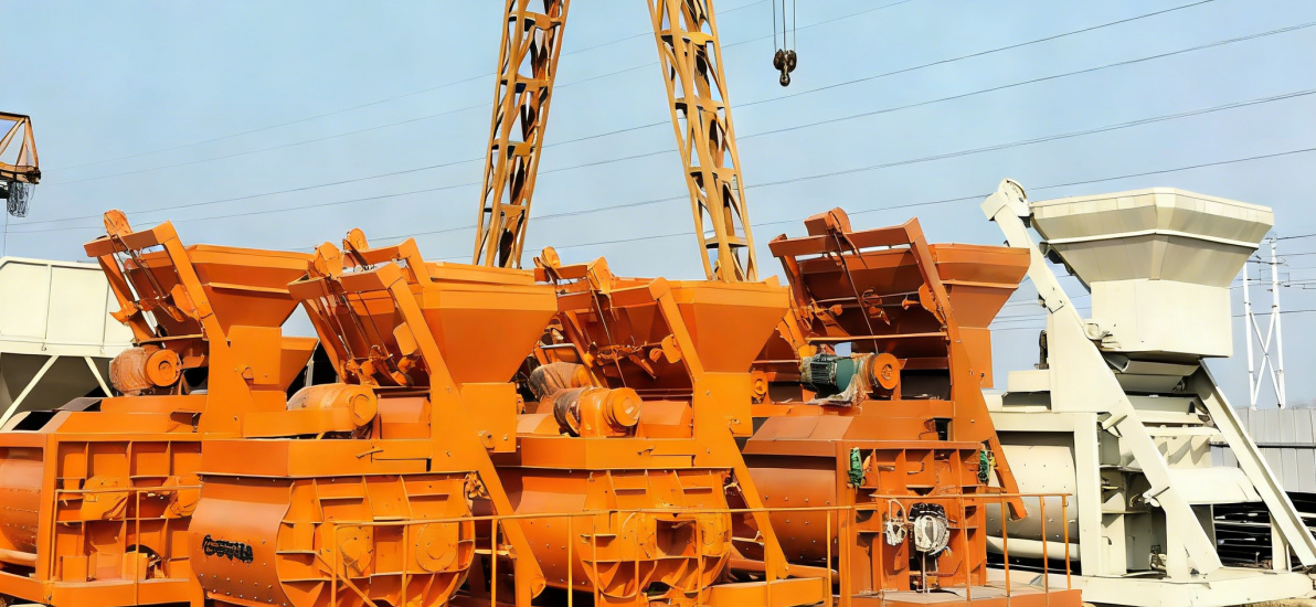 forced concrete mixer high mixing efficiency