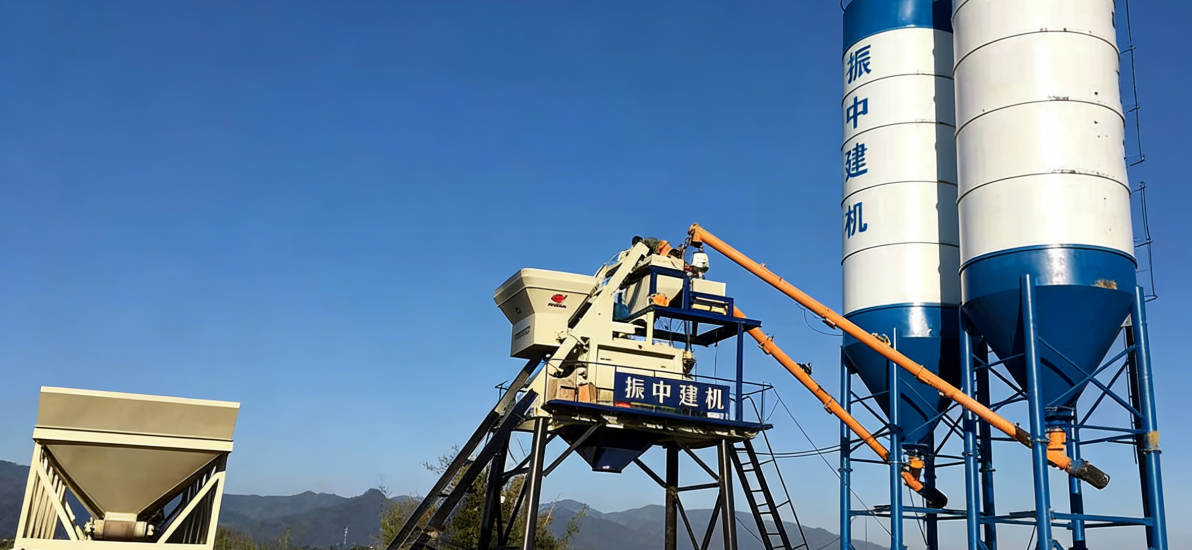 HZS50 static concrete batch plants manufacturer