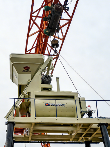 twin shaft concrete mixer for precast factories