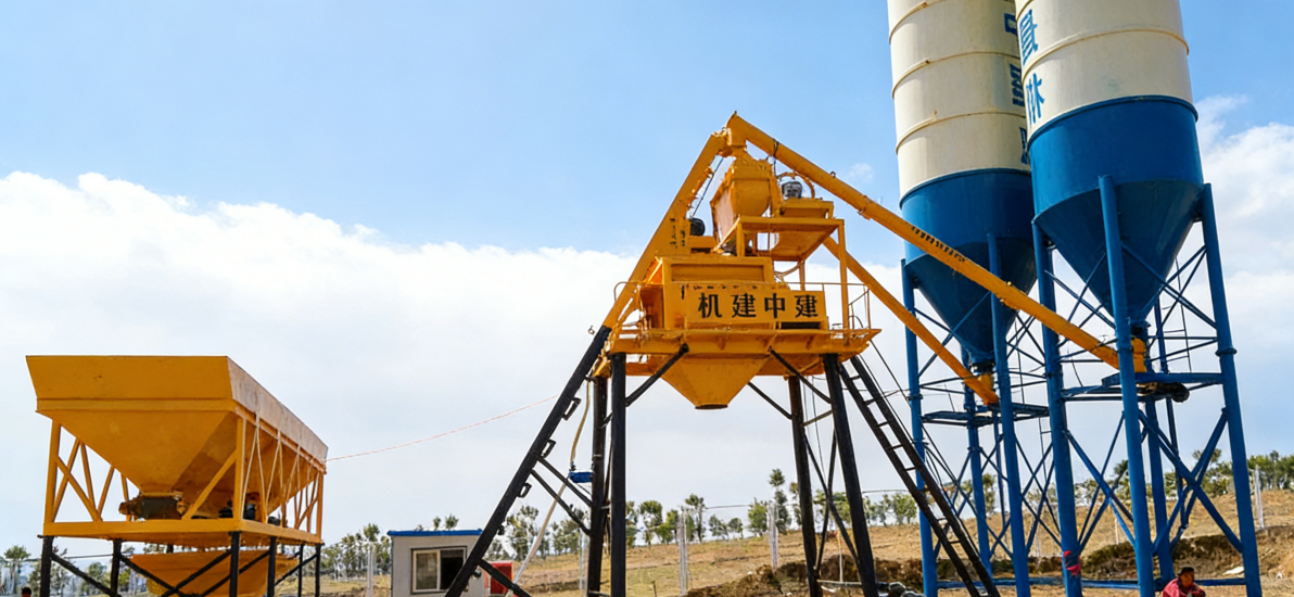 HZS35 concrete plant stable output