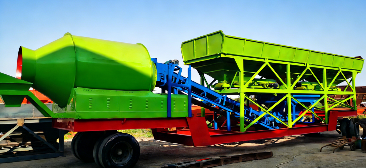 mobile concrete batch plant truck