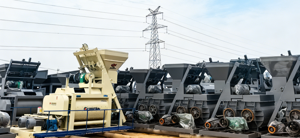 twin shaft concrete mixer for high-strength concrete
