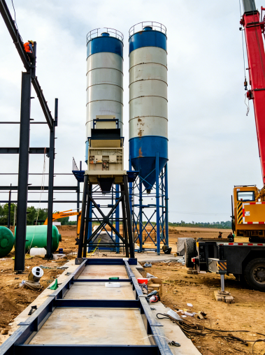 on site concrete batching plant