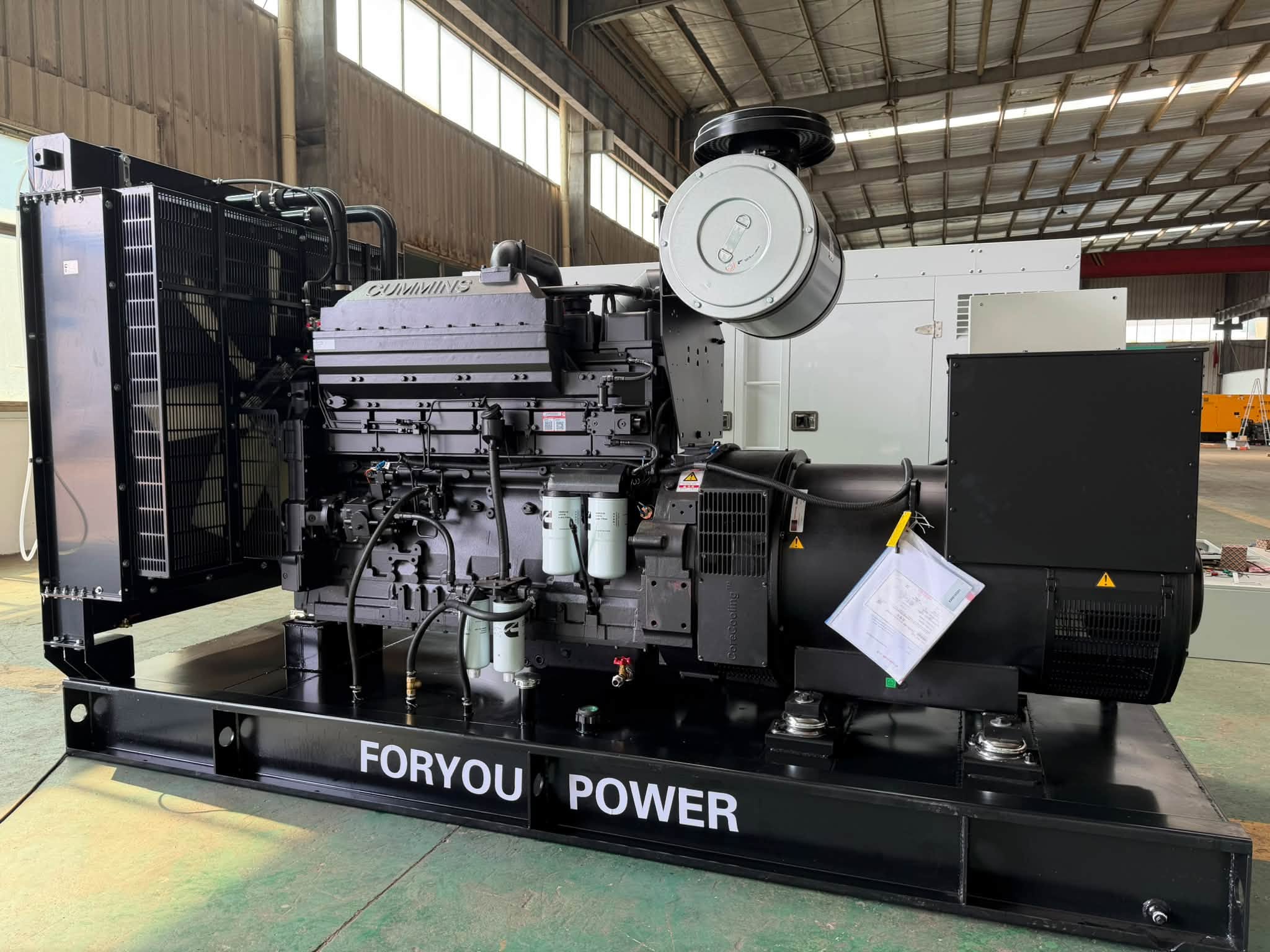 FORYOU POWER open type diesel generator set with Cummins branded engine and alternator