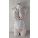 OEM Halter Tie Back Bikini Custom Embroidery Beach Cover Up Designer Swimwear Sample Available