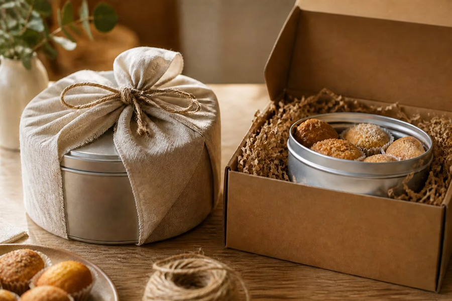 Tins are awkward to wrap. Round ones roll. Tall ones tip. And half the time, the wrapping looks worse than the tin itself. Let me save you the tape and the frustration.
