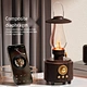 wood grain retro wireless speaker Hi-Fi retro wireless  vintage  Flickering flame speaker lamp