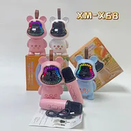 OEM karaoke bluetooth  speaker with two microphones for home party