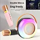 Portable RGB colorful karaoke bluetooth speaker  dual mic speaker for home karaoke night