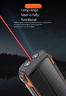 Waterproof Portable Charger with Dual Flashlights