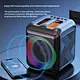 portable Dual Mic  Bluetooth Speaker with LED Party Lights Mini Wireless Karaoke Speaker for party