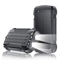 Waterproof Portable Charger with Dual Flashlights
