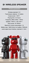 best selling product Cartoon Bluetooth  Bear speaker gift for kids