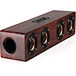 Patent Protected Subwoofer Brown Wooden Wireless Speaker for 5.2 10M Range IPX1 Waterproof Wireless Charging Connects TV