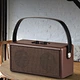 Portable Retro Leather for Bluetooth Speaker RGB LED Lighting USB Audio Battery Powered for Home Theatre Use Dropshipping Stock