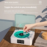Retro Vinyl Record Player Bluetooth Speaker with 7 White Noise  soothing sounds sleep machine
