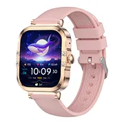 Exquisite AI-Voice Women's Smart Watch with AMOLED NFC BL Calling Features Monitoring Sleep Tracking and Sports Wearfit Pro App