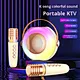 Portable RGB colorful karaoke bluetooth speaker  dual mic speaker for home karaoke night