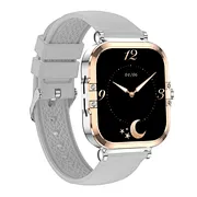 Exquisite AI-Voice Smartwatch for Women AMOLED Square Screen for Bluetooth Calling Sleep Monitoring Sports Tracking Features