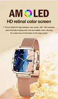 Hot Selling  NFC Smart Watch  Cheapest  AMOLED Heart Rate Monitoring with Bluetooth-enabled Calls with IP67 Waterproof
AI Voice Exquisite Fashion  square Screen Women's AMOLED  NFC BL Calling Smartwatch Monitoring Sleep Tracking Sports Smart Watch
The New