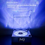 Retro Vinyl Record Player Bluetooth Speaker with 7 White Noise  soothing sounds sleep machine
