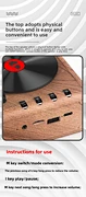 Retro Smart Wireless Speakers Voice Control  wooden Portable Desktop Audio for Phone Computer Rec