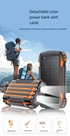 Waterproof Portable Charger with Dual Flashlights