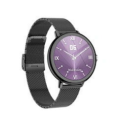 Slim Thin Round Fitness Watch For Ladies
